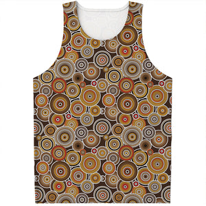 Aboriginal Art Dot Pattern Print Men's Tank Top