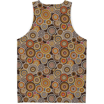 Aboriginal Art Dot Pattern Print Men's Tank Top