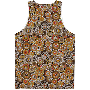 Aboriginal Art Dot Pattern Print Men's Tank Top