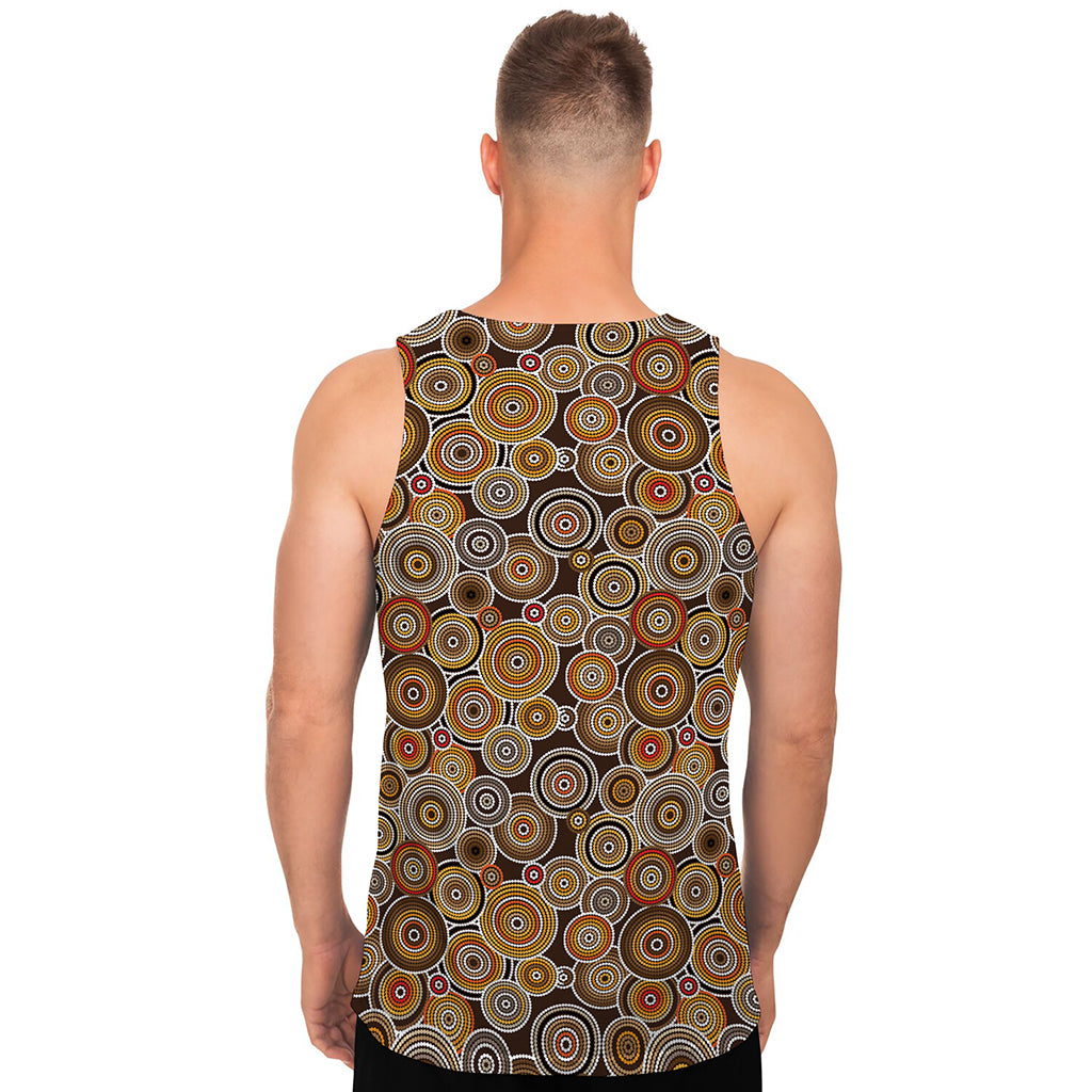 Aboriginal Art Dot Pattern Print Men's Tank Top