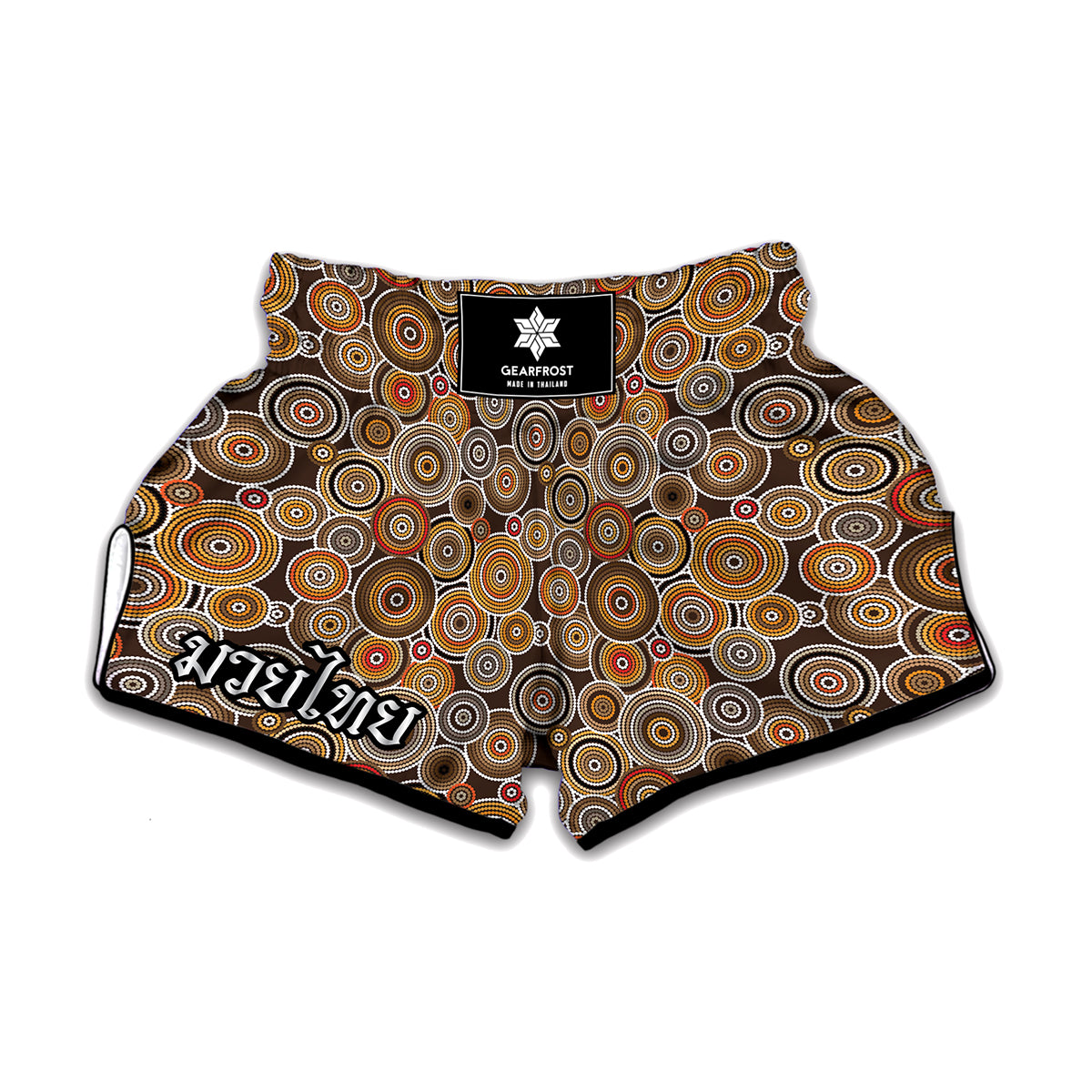 Aboriginal Art Dot Pattern Print Muay Thai Boxing Shorts