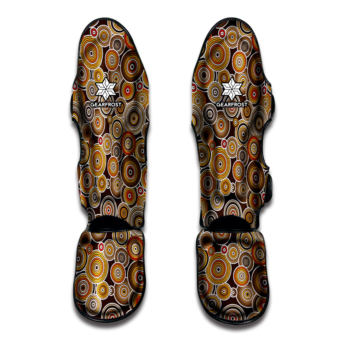 Aboriginal Art Dot Pattern Print Muay Thai Shin Guard