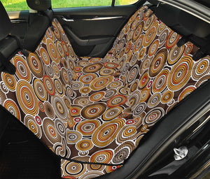 Aboriginal Art Dot Pattern Print Pet Car Back Seat Cover