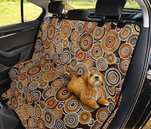 Aboriginal Art Dot Pattern Print Pet Car Back Seat Cover