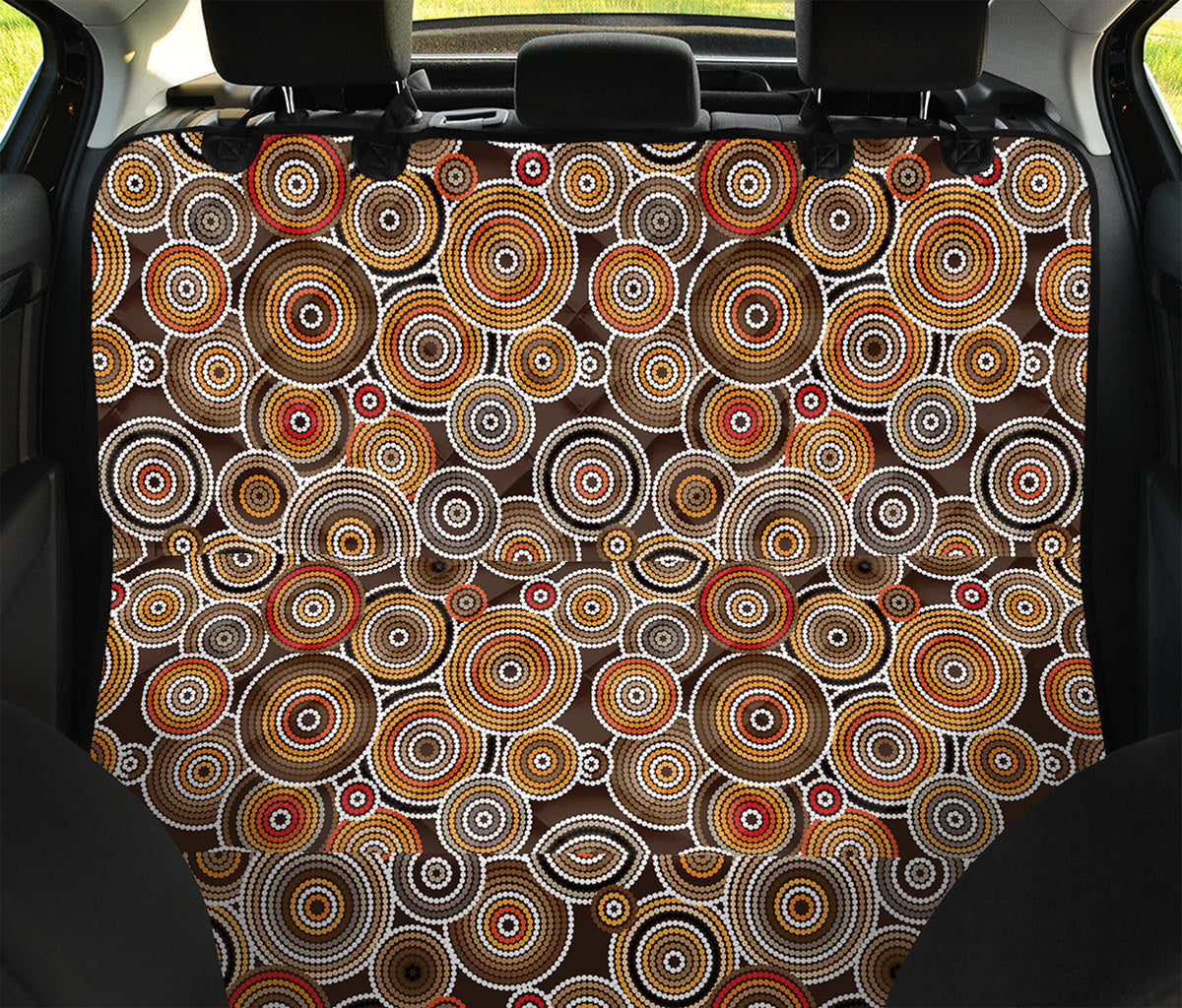 Aboriginal Art Dot Pattern Print Pet Car Back Seat Cover