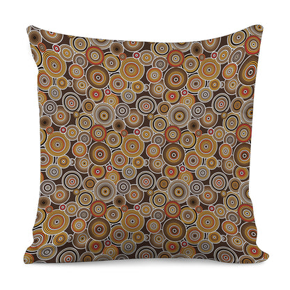 Aboriginal Art Dot Pattern Print Pillow Cover