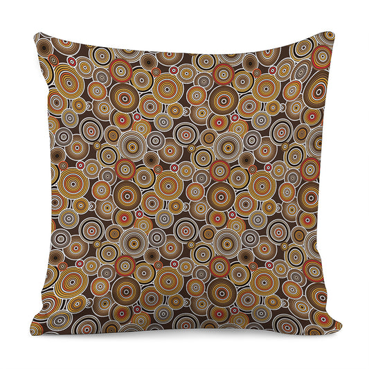 Aboriginal Art Dot Pattern Print Pillow Cover