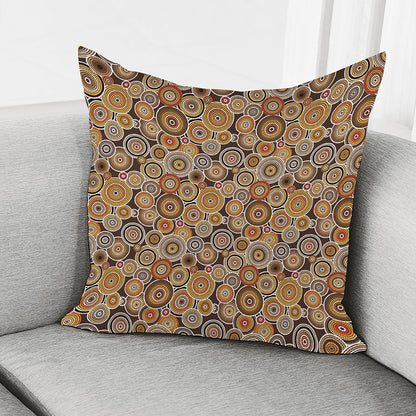 Aboriginal Art Dot Pattern Print Pillow Cover