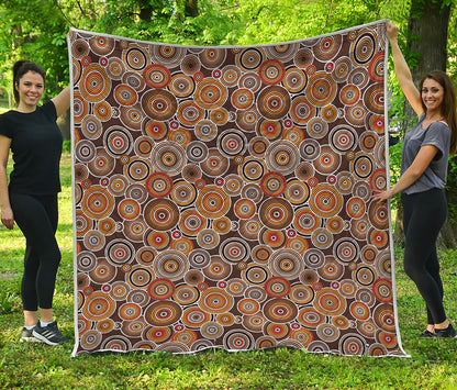 Aboriginal Art Dot Pattern Print Quilt