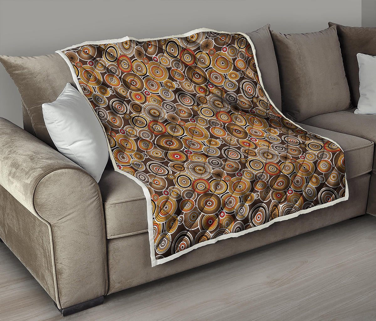 Aboriginal Art Dot Pattern Print Quilt