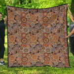 Aboriginal Art Dot Pattern Print Quilt