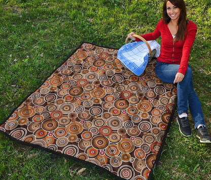 Aboriginal Art Dot Pattern Print Quilt