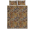 Aboriginal Art Dot Pattern Print Quilt Bed Set