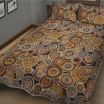 Aboriginal Art Dot Pattern Print Quilt Bed Set