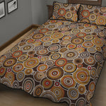 Aboriginal Art Dot Pattern Print Quilt Bed Set