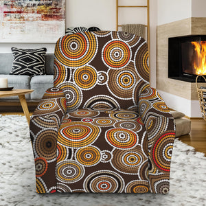 Aboriginal Art Dot Pattern Print Recliner Slipcover