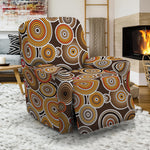 Aboriginal Art Dot Pattern Print Recliner Slipcover