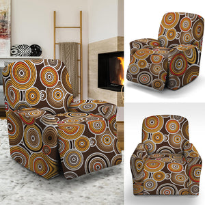 Aboriginal Art Dot Pattern Print Recliner Slipcover