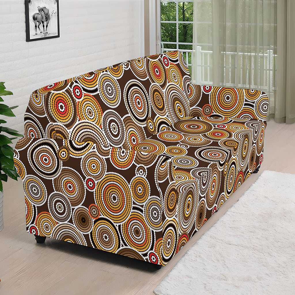 Aboriginal Art Dot Pattern Print Sofa Cover