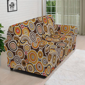 Aboriginal Art Dot Pattern Print Sofa Cover