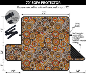 Aboriginal Art Dot Pattern Print Sofa Protector