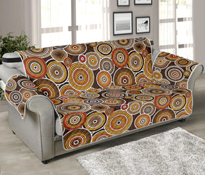 Aboriginal Art Dot Pattern Print Sofa Protector