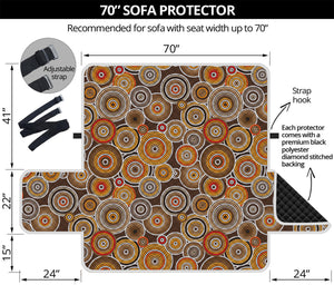 Aboriginal Art Dot Pattern Print Sofa Protector