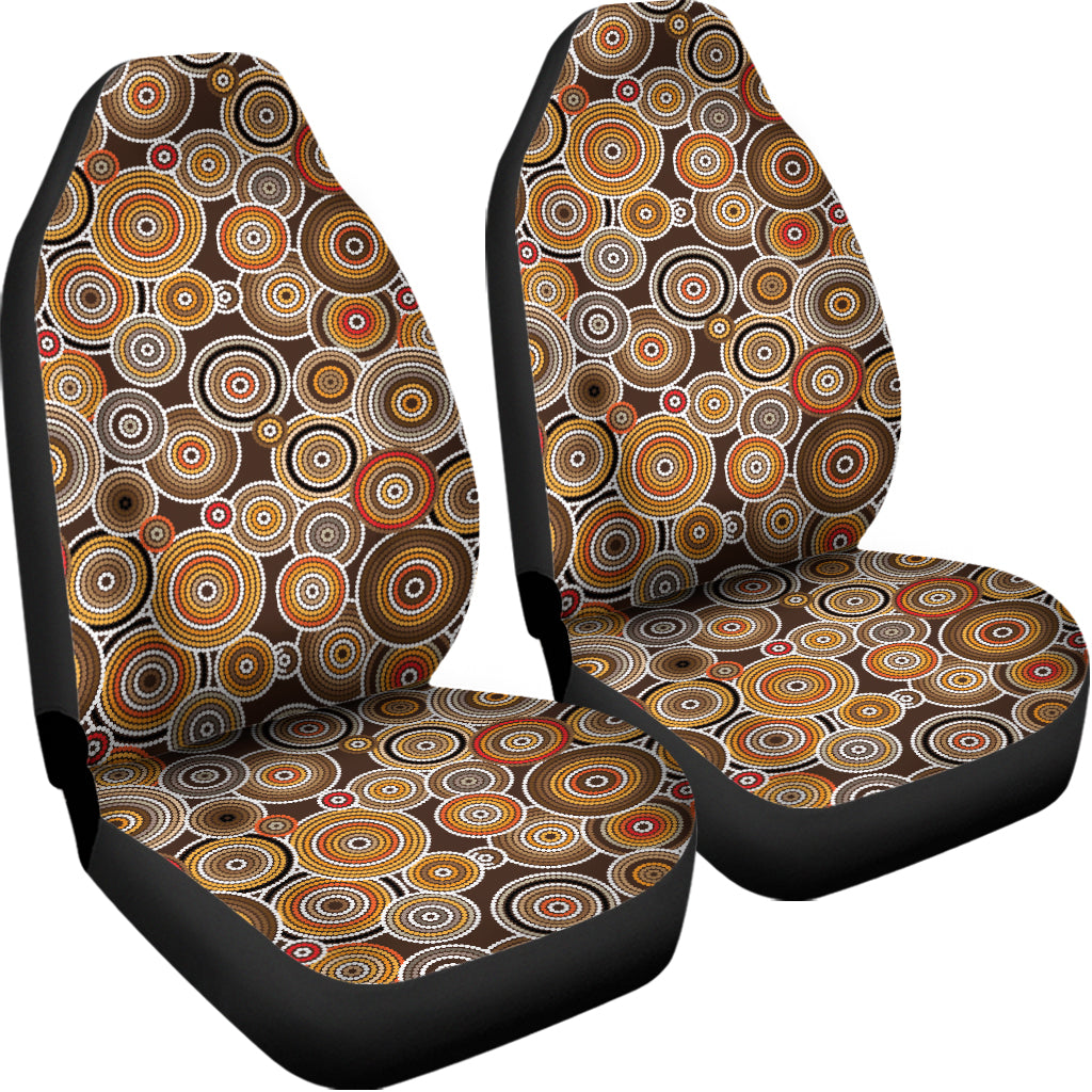 Aboriginal Art Dot Pattern Print Universal Fit Car Seat Covers