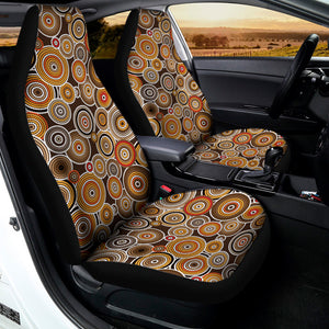 Aboriginal Art Dot Pattern Print Universal Fit Car Seat Covers