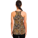 Aboriginal Art Dot Pattern Print Women's Racerback Tank Top