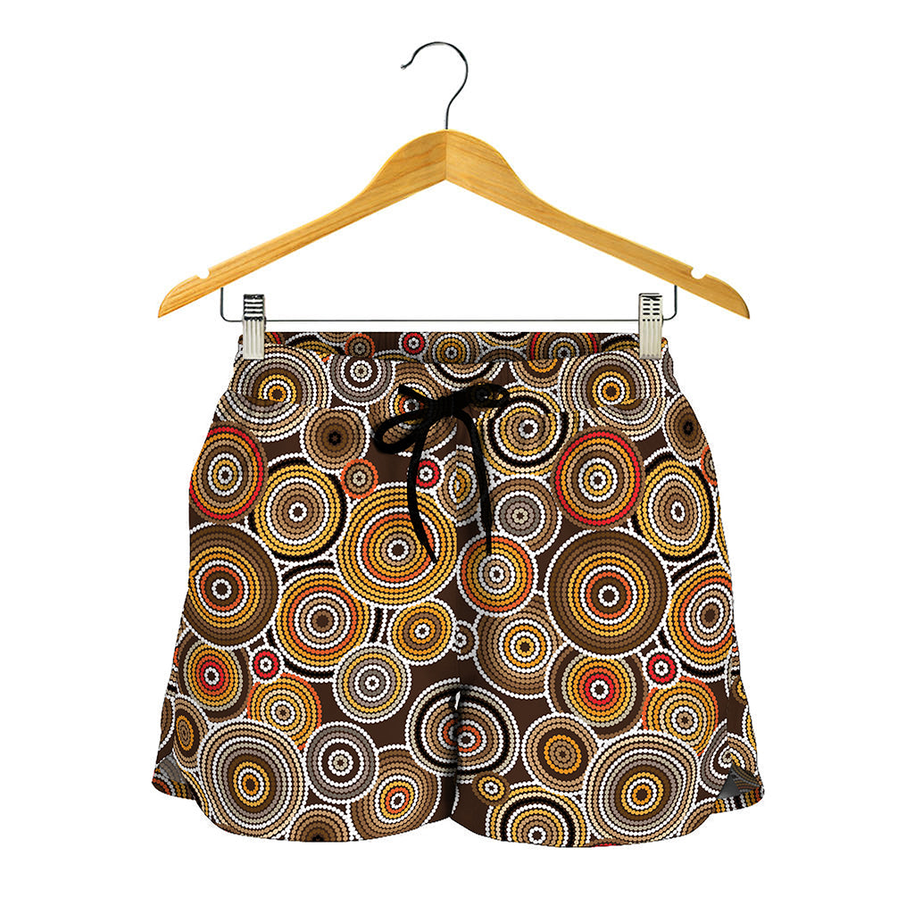 Aboriginal Art Dot Pattern Print Women's Shorts