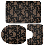 Aboriginal Australian Pattern Print 3 Piece Bath Mat Set