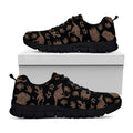 Aboriginal Australian Pattern Print Black Running Shoes