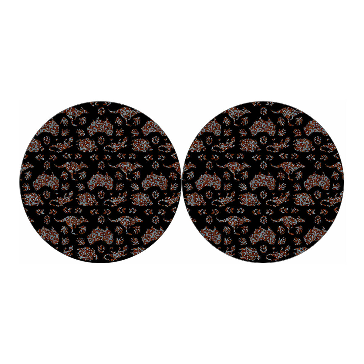 Aboriginal Australian Pattern Print Car Coasters