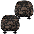 Aboriginal Australian Pattern Print Car Headrest Covers