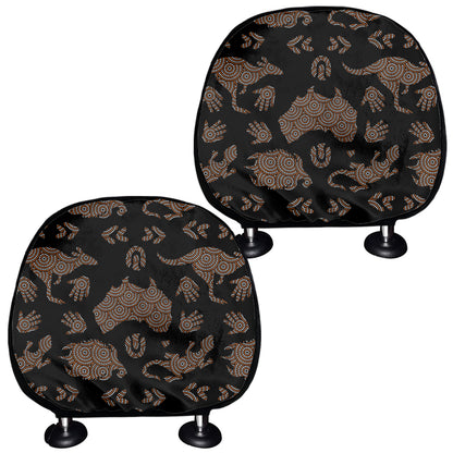 Aboriginal Australian Pattern Print Car Headrest Covers