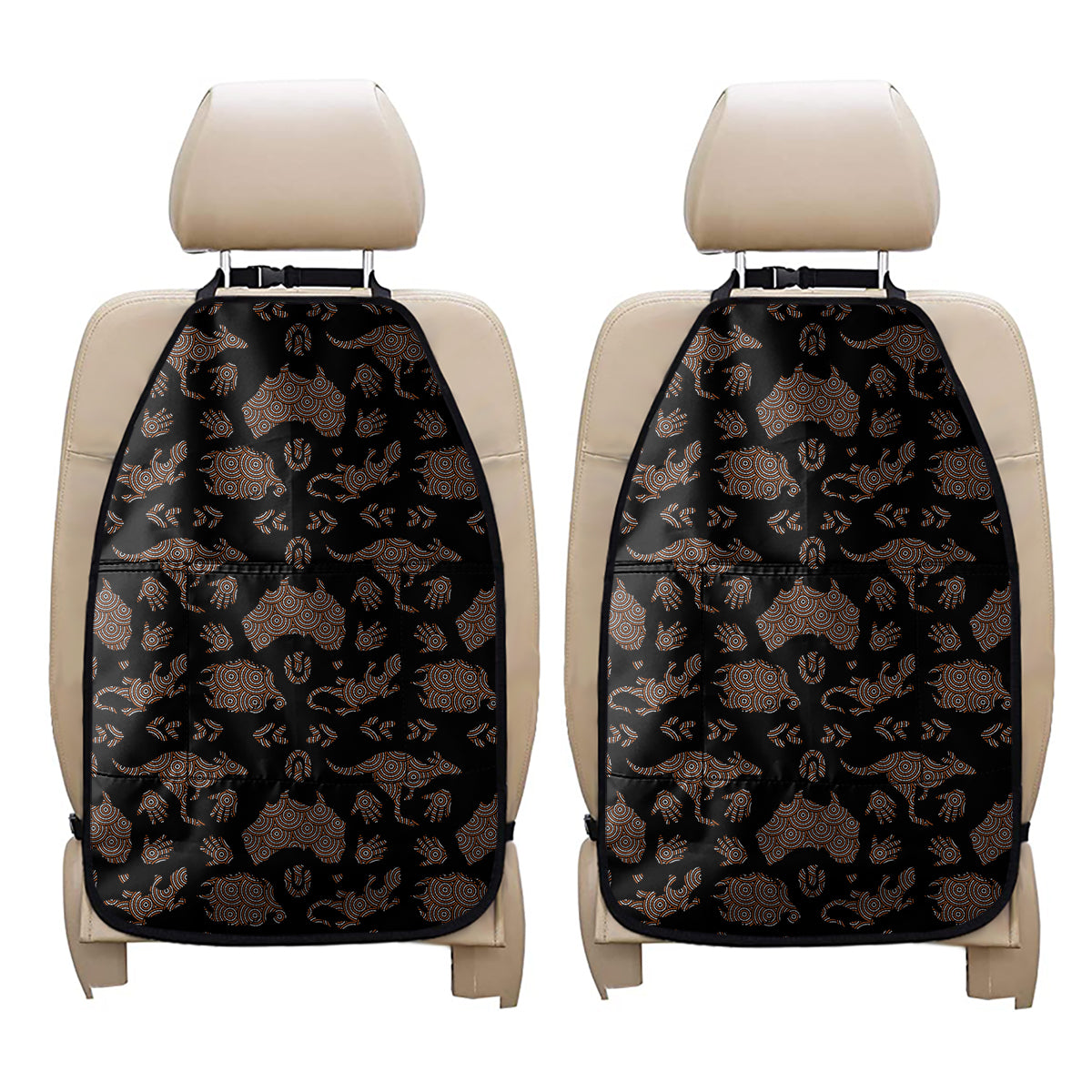 Aboriginal Australian Pattern Print Car Seat Organizers