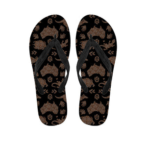 Aboriginal Australian Pattern Print Flip Flops