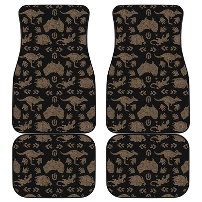 Aboriginal Australian Pattern Print Front and Back Car Floor Mats