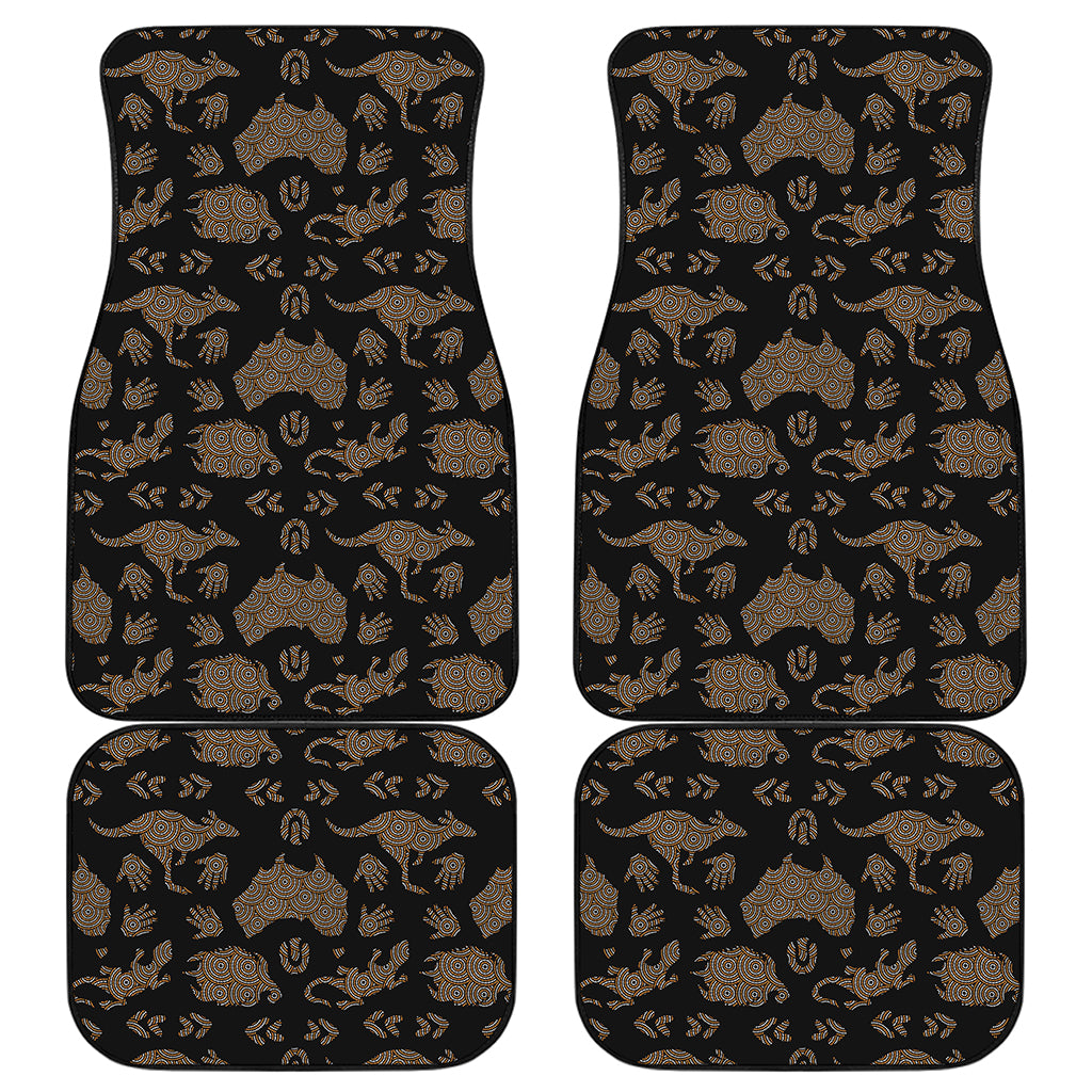 Aboriginal Australian Pattern Print Front and Back Car Floor Mats