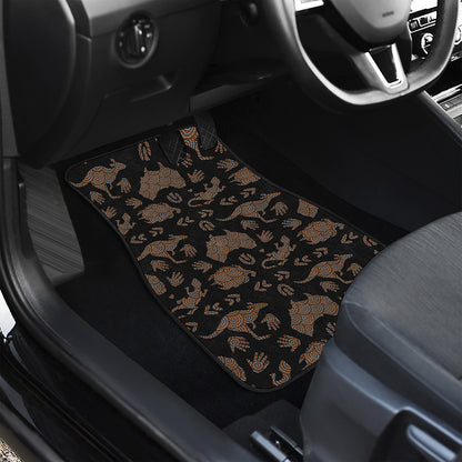 Aboriginal Australian Pattern Print Front and Back Car Floor Mats