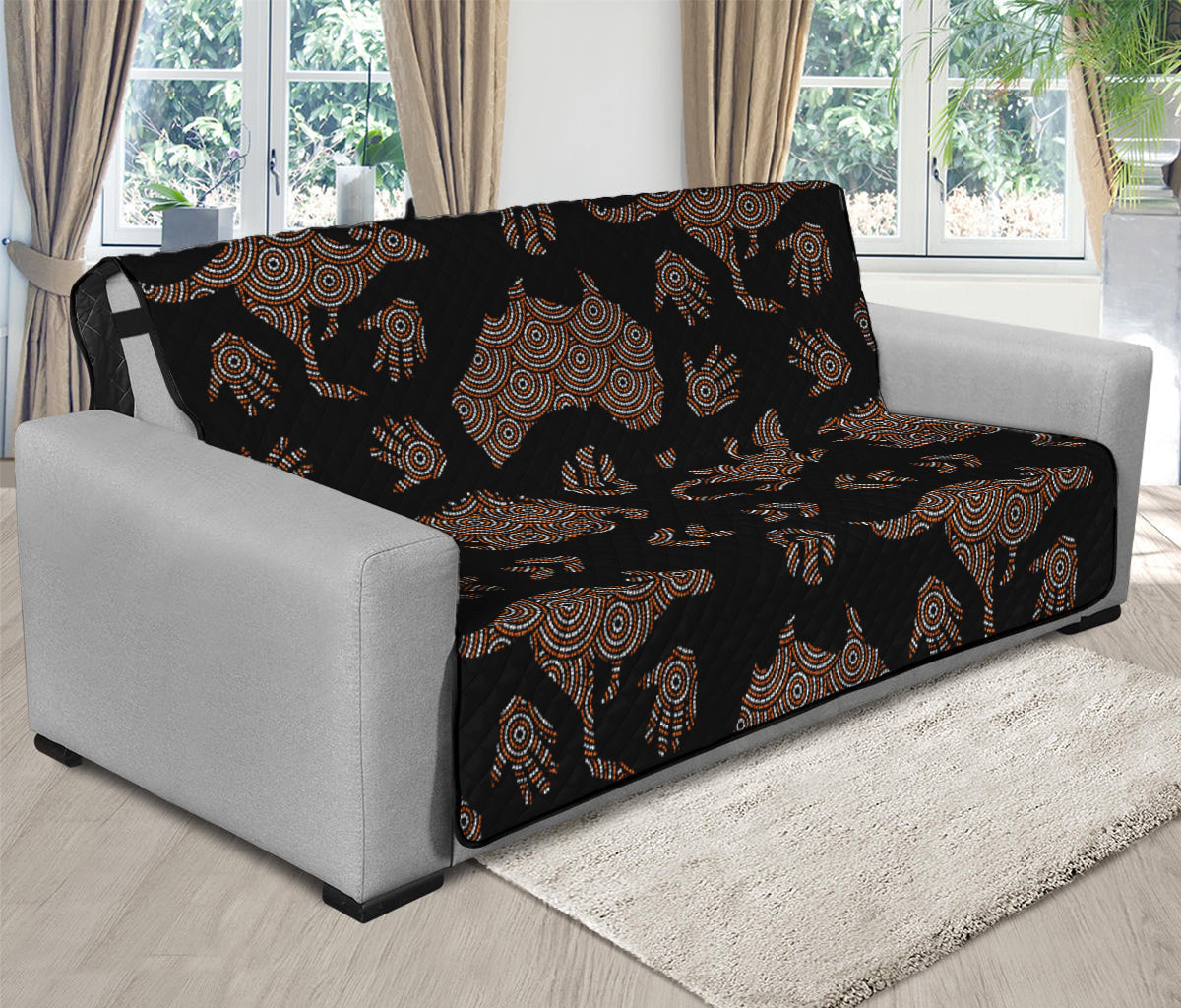 Aboriginal Australian Pattern Print Futon Protector