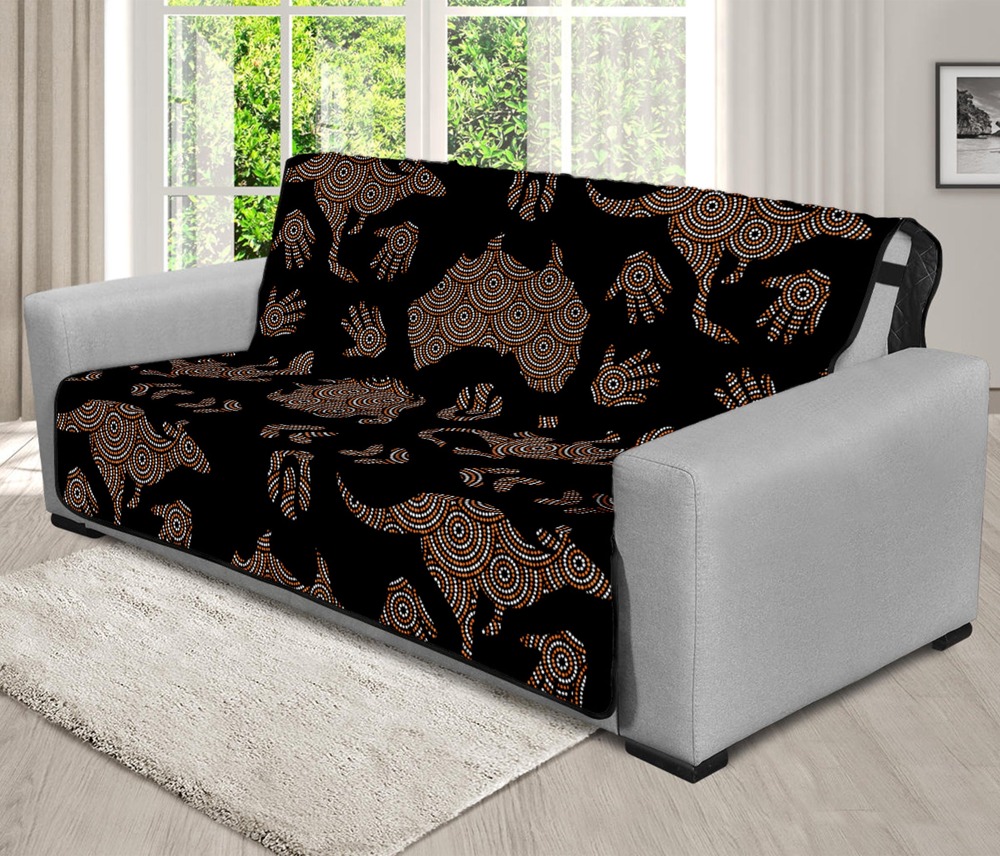 Aboriginal Australian Pattern Print Futon Protector