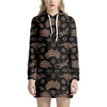 Aboriginal Australian Pattern Print Pullover Hoodie Dress