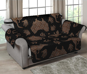 Aboriginal Australian Pattern Print Loveseat Protector