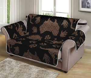 Aboriginal Australian Pattern Print Loveseat Protector