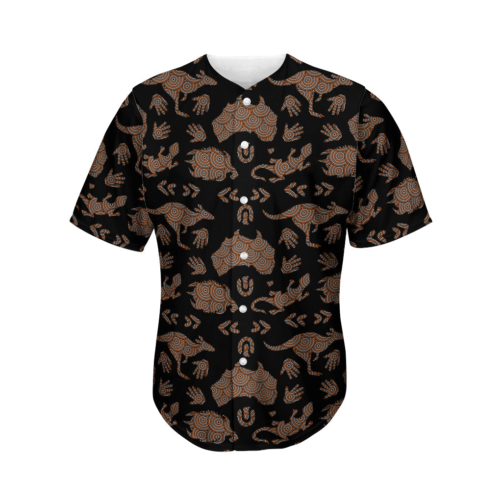 Aboriginal Australian Pattern Print Men's Baseball Jersey