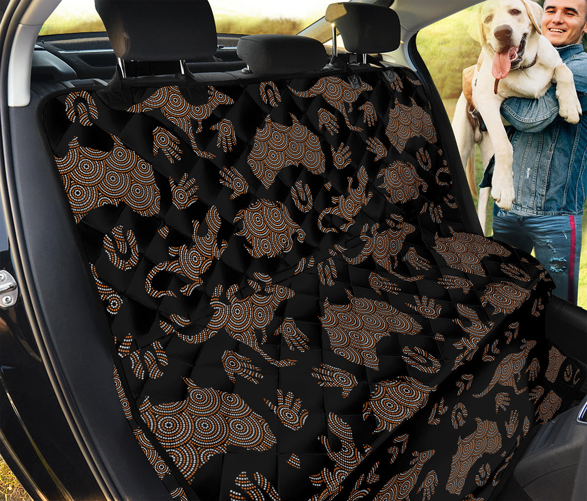 Aboriginal Australian Pattern Print Pet Car Back Seat Cover