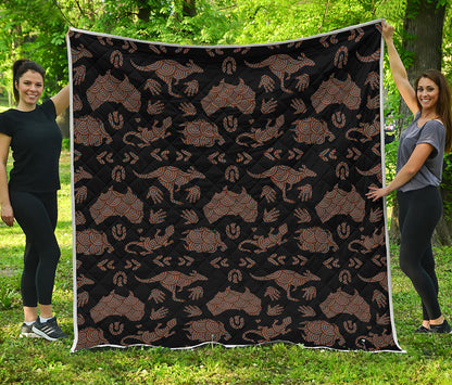 Aboriginal Australian Pattern Print Quilt