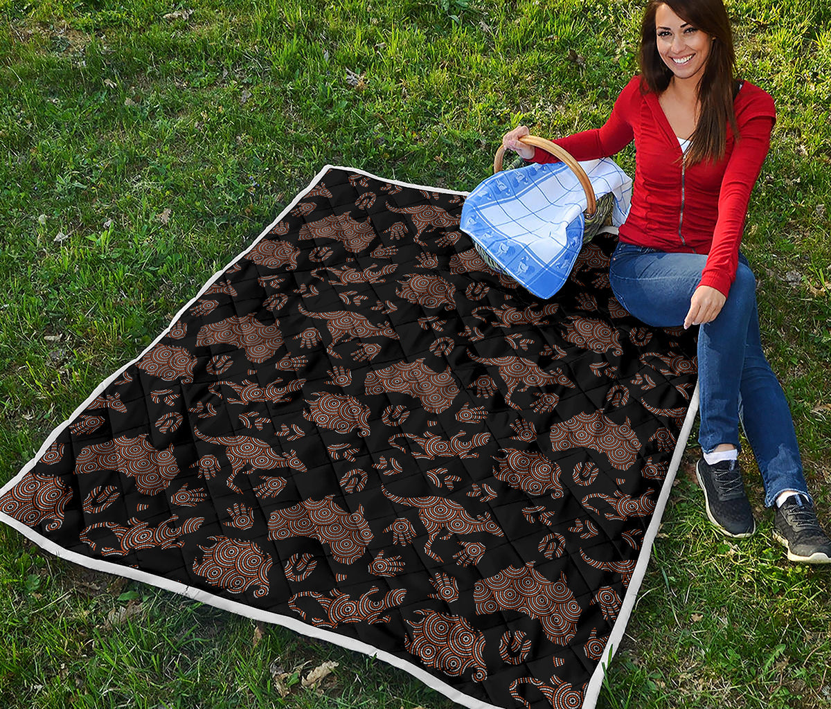 Aboriginal Australian Pattern Print Quilt